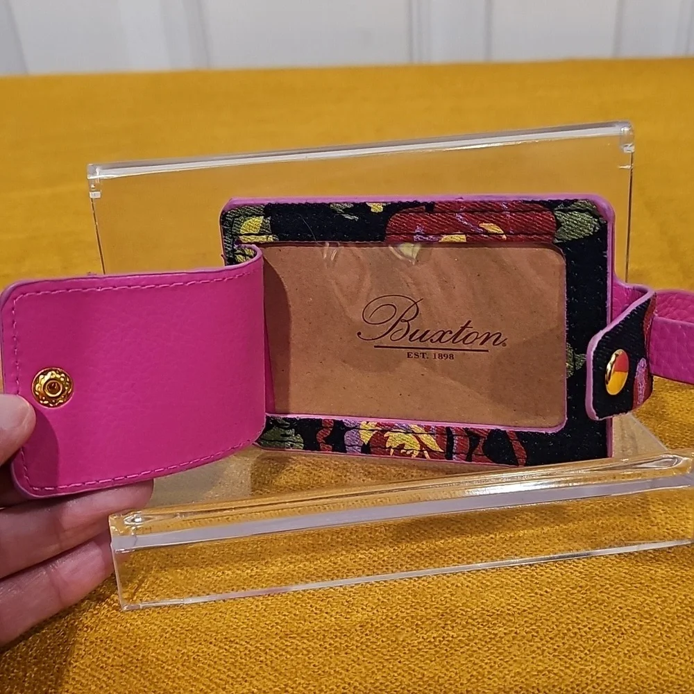 Buxton RFID blocking multi-organizer wallet and luggage tag set NWT